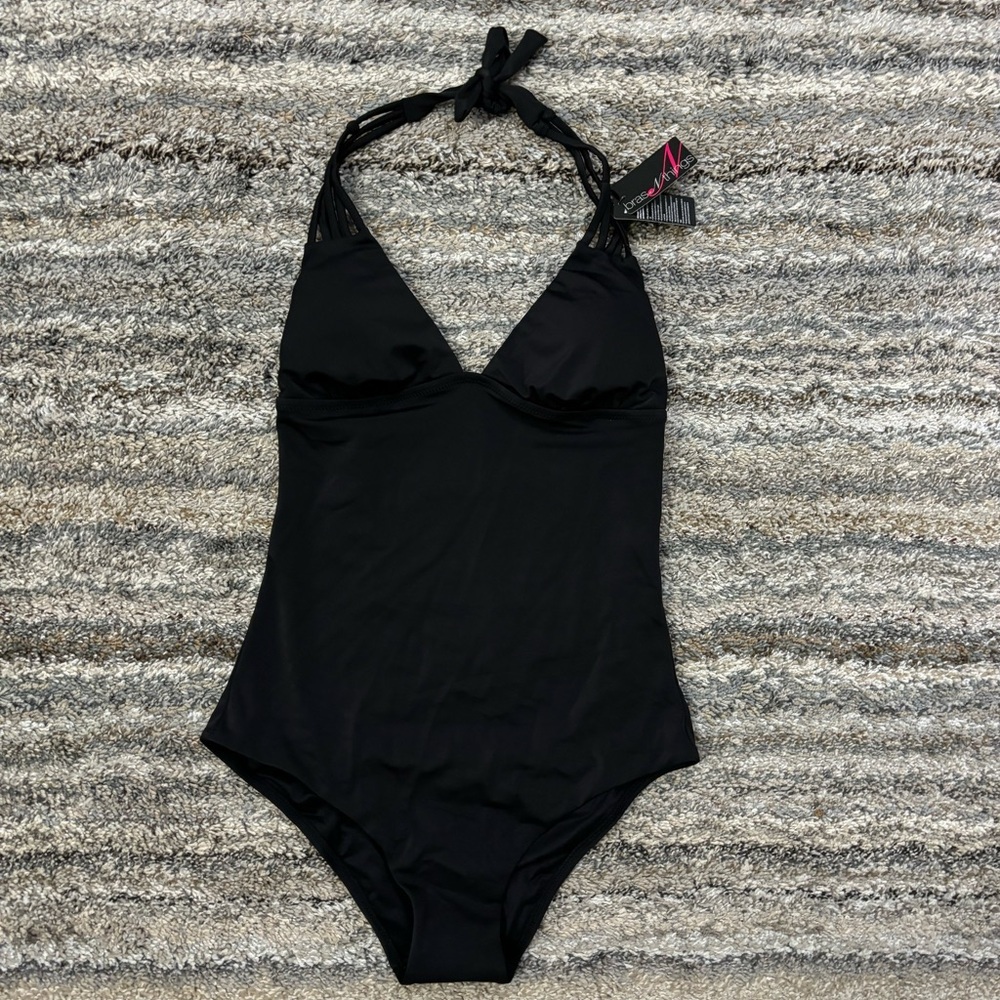 Bras N Things Black One Piece Bikini Sz 12 NWT | One Piece Swimwear | One Piece